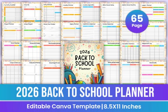 2026 Back to School Planner Canva KDP