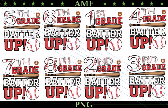Back to School Baseball Shirt PNG Bundle