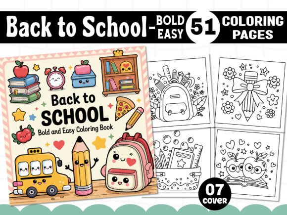 Back to School Bold Easy Coloring Book: A Creative Escape for All Ages