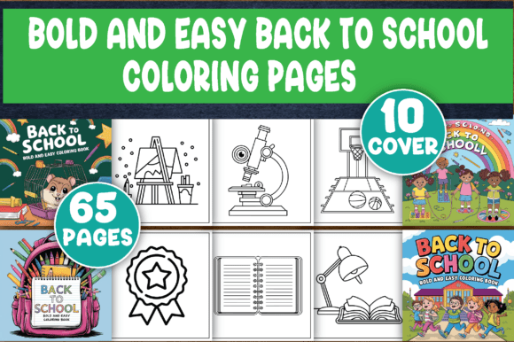 Back to School Bold Easy Coloring Page: A Mindful Creative Tool for Adults