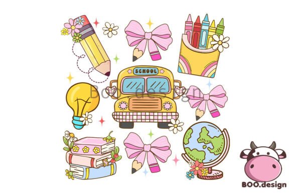 Back to School Coquette Bow Doodles PNG: A Versatile Design for Educators and Creators