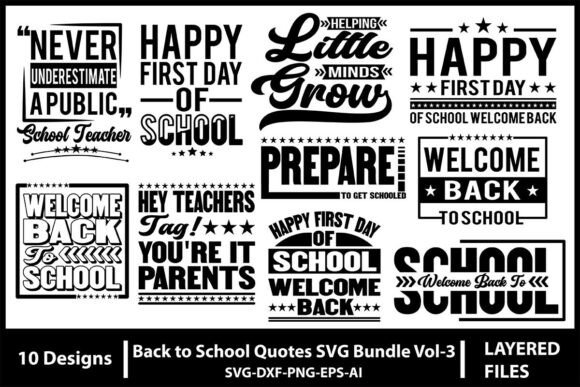 Back to School Quotes SVG Bundle Vol-3: A Versatile Resource for Creative Projects