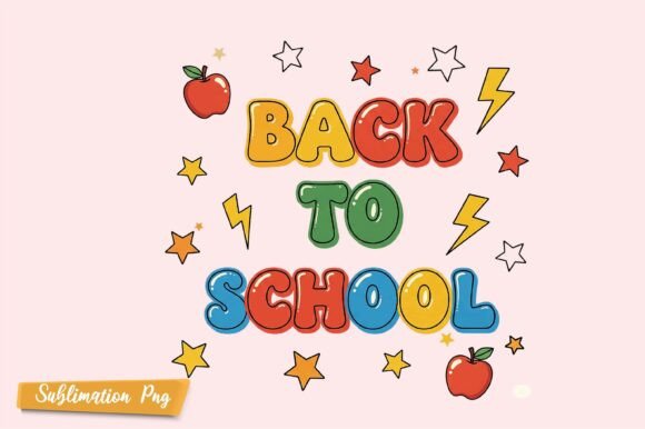 Back to School Retro Apple PNG: A Versatile Design for Creative Projects