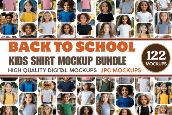 Back to School Shirt Mockup Bundle