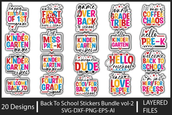 Back to School Stickers Bundle Vol-2: A Digital Resource for Creative Projects