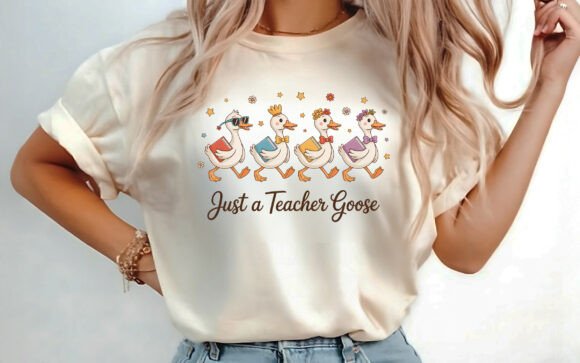 Just a Teacher Goose Back to School PNG: A Versatile Design for Educators and Creators
