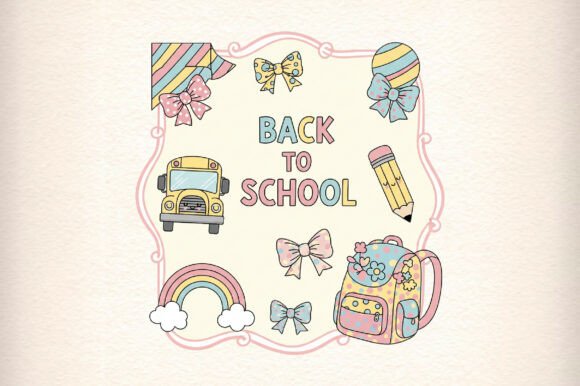 Preppy Back to School Coquette PNG Design