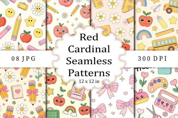 Retro Doodle Back to School Pattern